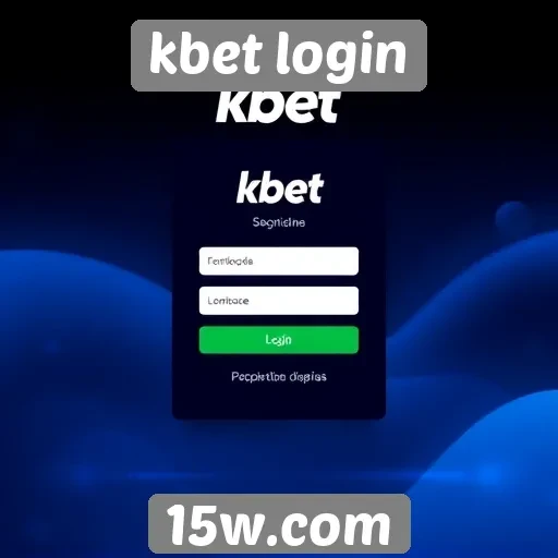 Interface do Kbet login é intuitiva e acessível
